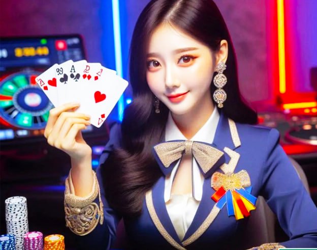 Texas Poker table layout on taruhan77 login showing dealer button and betting positions